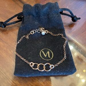 Rose Gold Bracelet with Interlocking Circles